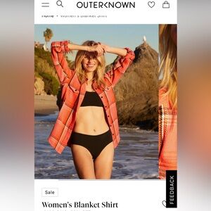 Outerknown woman’s blanket shirt xl/xxl